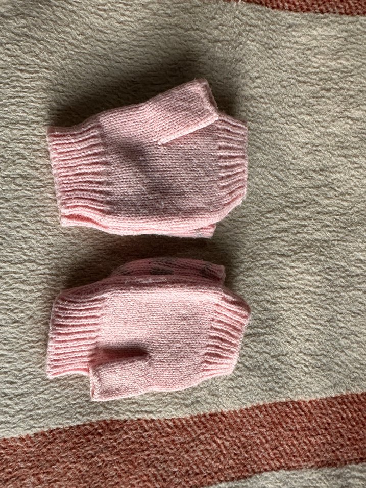 Bebek Pembe Örgü Eldiven - Görsel 2