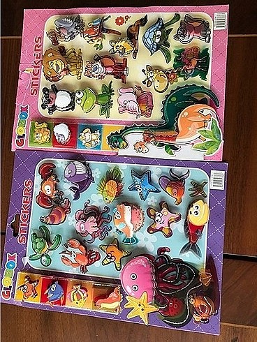 3 boyut stiker çocuk