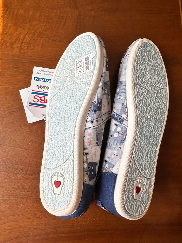 BOBS Kız Çocuk Mavi Baskılı Loafer - Görsel 4