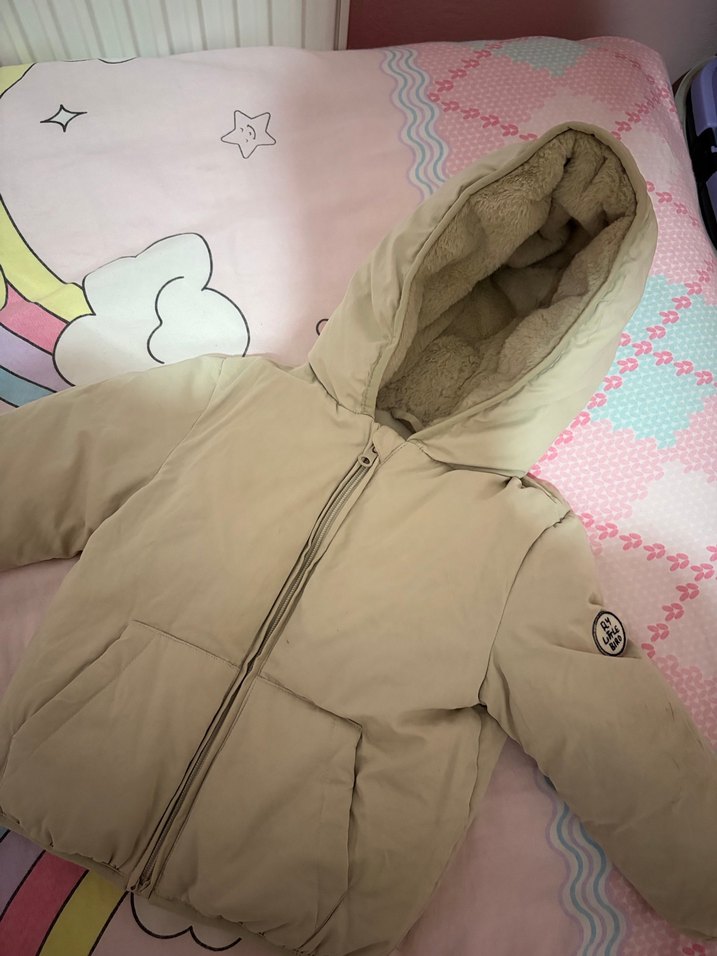 Mango markalı krem rengi erkek bebek mont - Görsel 2