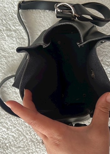 Diğer Siyah Deri Kemerli Minimalist Kadın Çanta