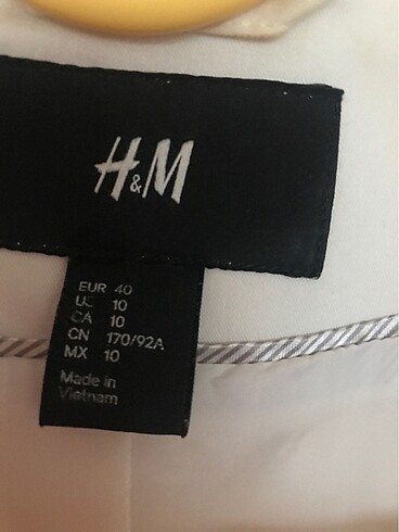 40 Beden ten rengi Renk HM Blazer Fit Ceket