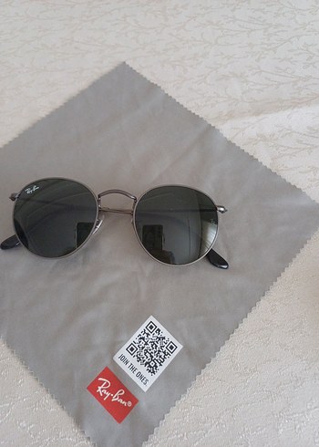 Ray-Ban Gri Yuvarlak unisex Güneş Gözlüğü