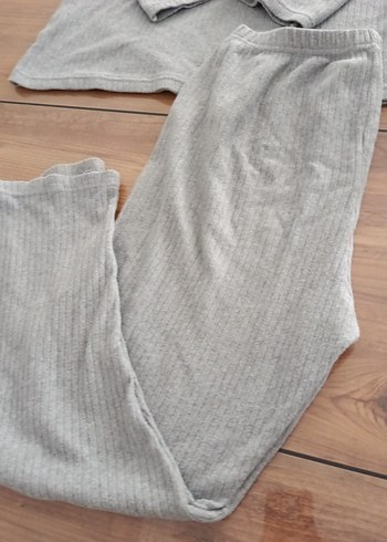 Trendyol & Milla Gri Uzun Kollu Rahat Kadın Pijama Takımı