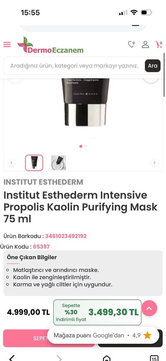 Esthederm Propolis+ Kaolin Maske - Görsel 2