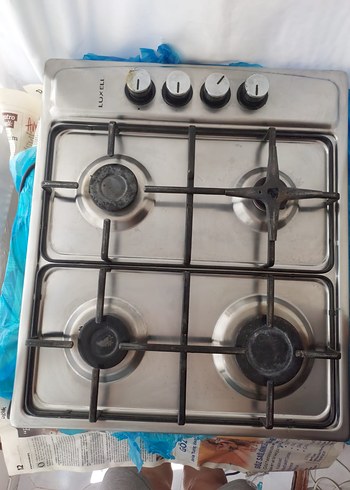 Luxell Gri Beyaz 4 Gözlü Gazlı Ocak Luxel