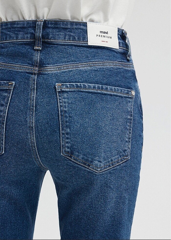 Viola Mavi Premium Vintage Mavi Jean - Görsel 5