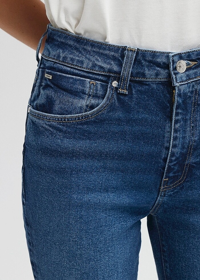 Viola Mavi Premium Vintage Mavi Jean - Görsel 4