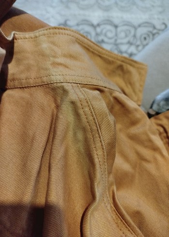 Mango Sarı Düğmeli Kadın Keten Ceket