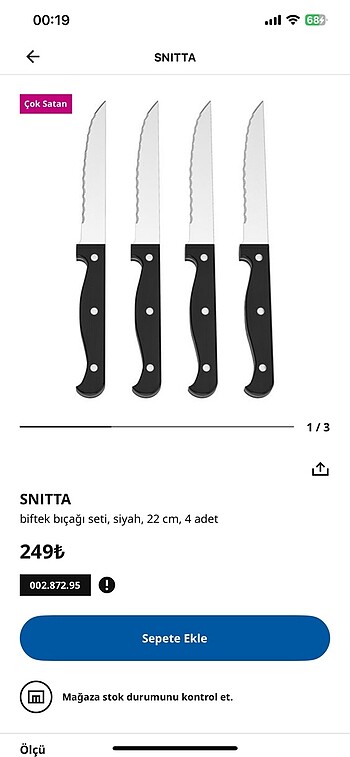 İkea biftek bıçağı