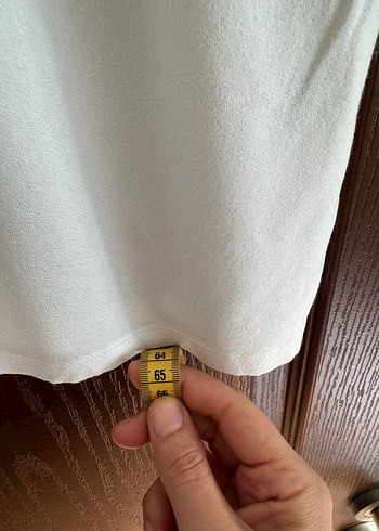 l Beden Dantel Detaylı Beyaz Kolsuz Bluz