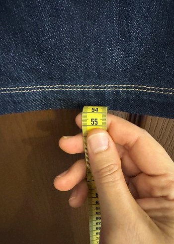 38 Beden Lacivert Kemerli Midi Kot Etek