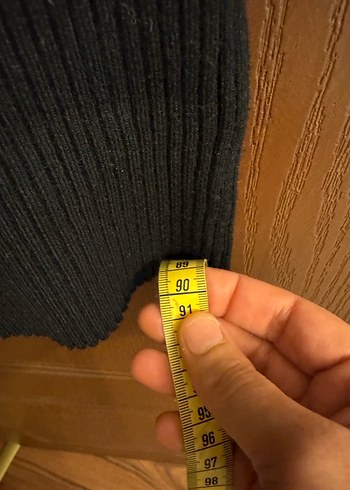 Siyah Yüksek Yakalı Kadın Triko Elbise - Görsel 7