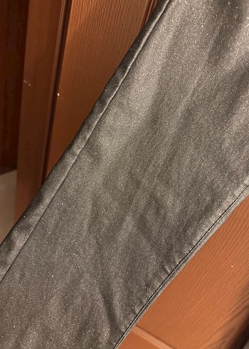 Gri Kadın Deri Skinny Pantolon - Görsel 5