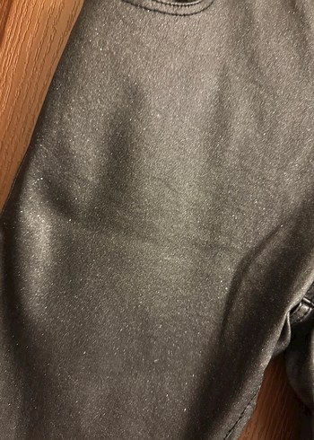 Gri Kadın Deri Skinny Pantolon - Görsel 2