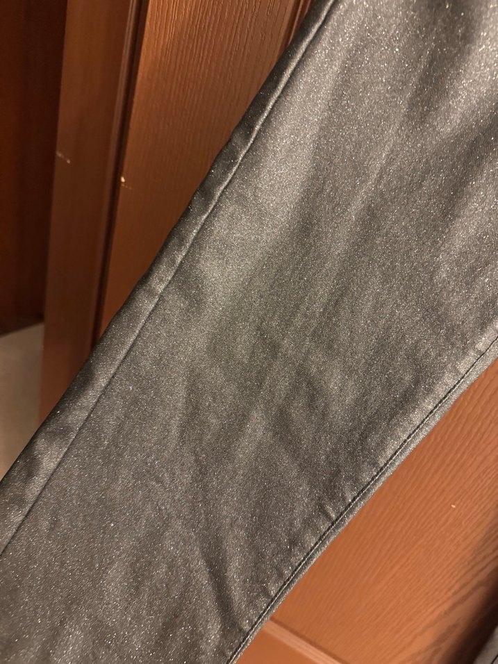 Gri Kadın Deri Skinny Pantolon - Görsel 5