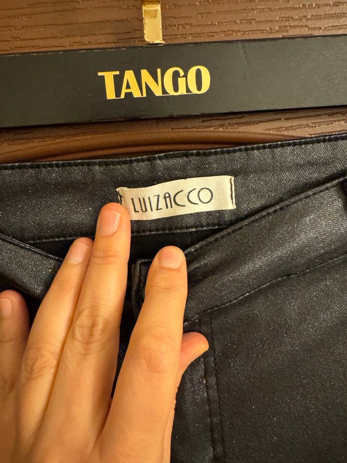 Gri Kadın Deri Skinny Pantolon - Görsel 3