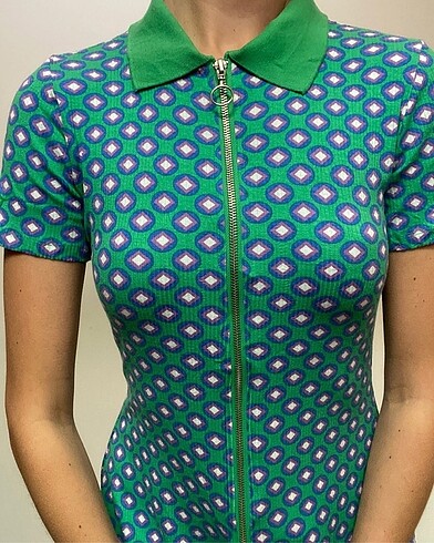 s Beden H&M yeşil mini elbise
