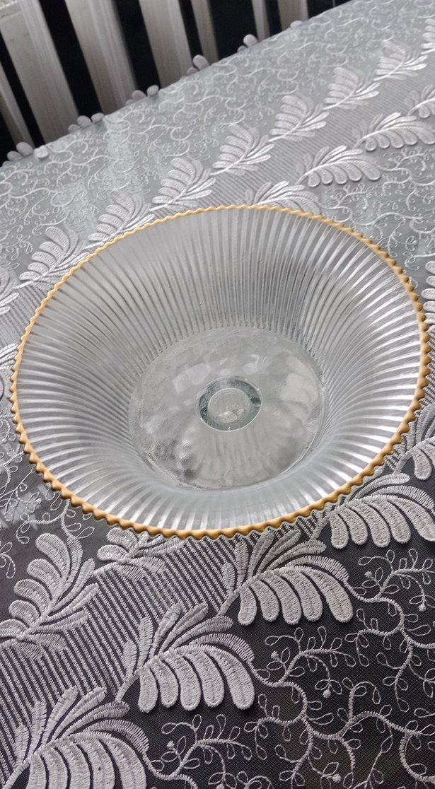 Altın Kenarlı Modern Klasik Cam Kase - Görsel 2