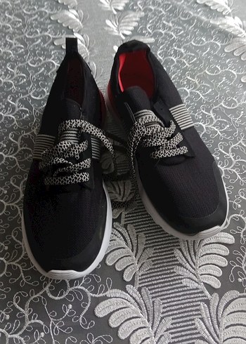 Erkek  Siyah Gri Yılan Desenli Spor Ayakkabı - Görsel 4