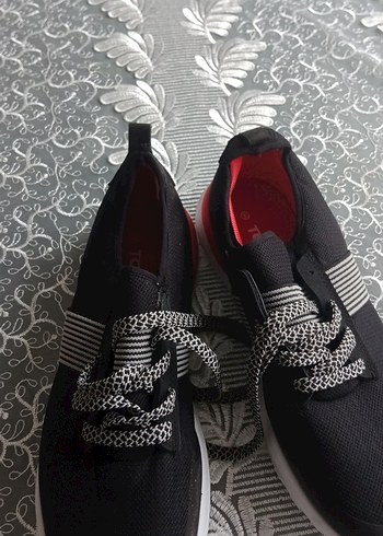 Erkek  Siyah Gri Yılan Desenli Spor Ayakkabı - Görsel 3