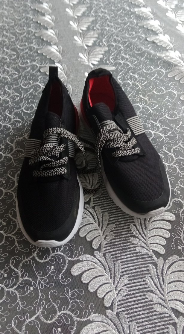 Erkek  Siyah Gri Yılan Desenli Spor Ayakkabı - Görsel 4