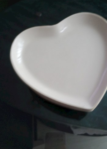Beyaz Kalp Şekilli Tabak Seti - Görsel 4