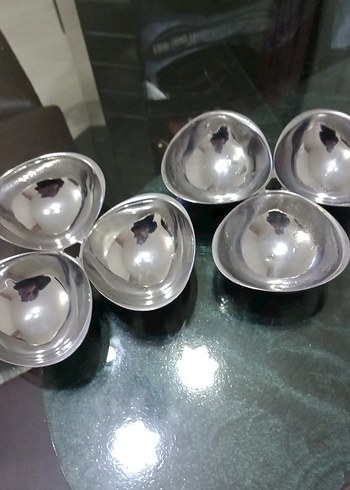 Gri Üçgen Çelik Kase Seti - Görsel 2