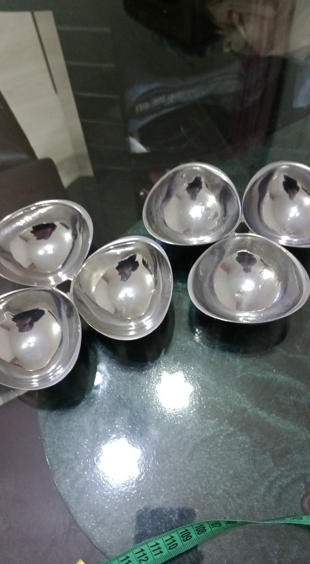 Gri Üçgen Çelik Kase Seti - Görsel 2