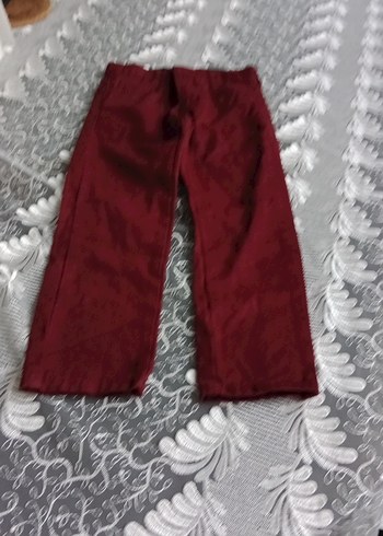 6 Yaş Beden bordo Renk çocuk bordo pantalon