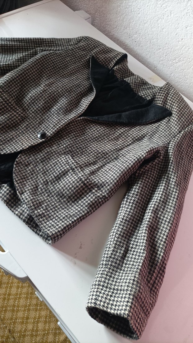 Kadın Gri Düğmeli Midi Blazer - Görsel 3