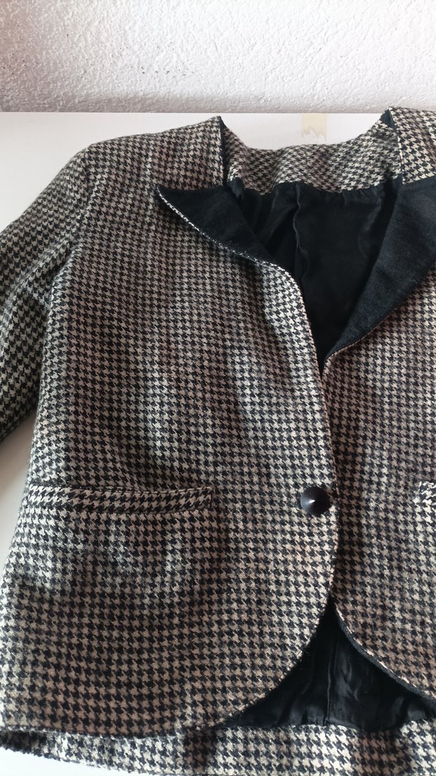 Kadın Gri Düğmeli Midi Blazer - Görsel 2