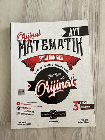 Ayt matematik orijinal soru bankası