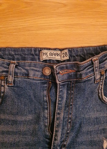 The bark mavi dar paça kot pantolon/jean - Görsel 10