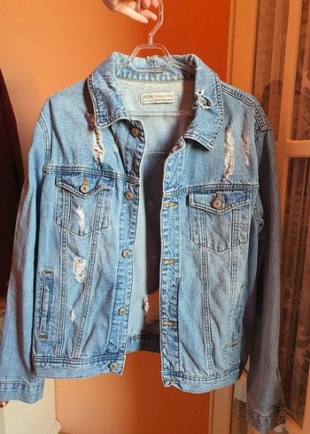 Dilvin Düğmeli Kadın Denim Ceket - Görsel 12