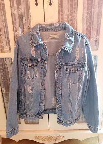 Dilvin Düğmeli Kadın Denim Ceket - Görsel 7