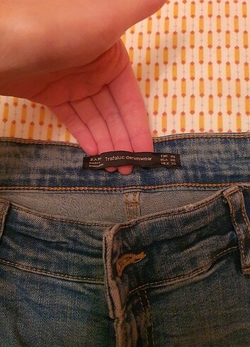 Zara işlemeli kot pantolon/jean pantolon  - Görsel 7