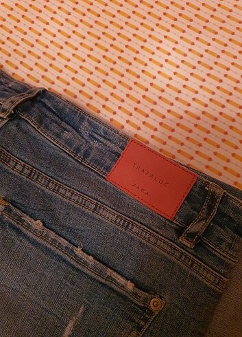 Zara işlemeli kot pantolon/jean pantolon  - Görsel 5