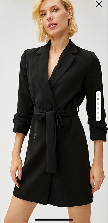 Koton Ceket elbise beli kuşaklı kruvaze
