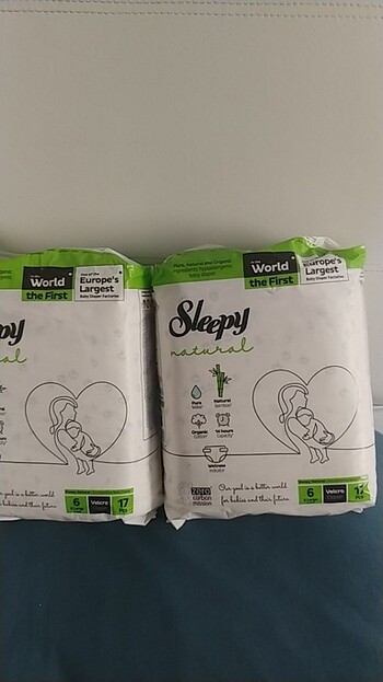 6 Beden: 16+ kg Beden Renk Sleepy natural 6 numara 2x 17
