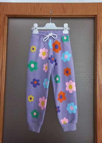 Zara Kız Çocuk Lila Çiçekli Rahat Eşofman Takımı - Görsel 7
