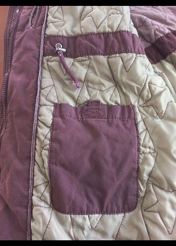 Walbush marka detaylı Mürdüm rengi Midi Kadın Mont - Görsel 7