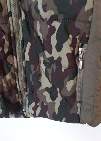 Kadın kürk Detaylı Kamuflaj Mont - Görsel 4