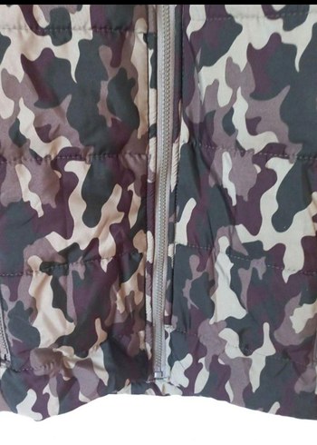 Kadın kürk Detaylı Kamuflaj Mont - Görsel 3