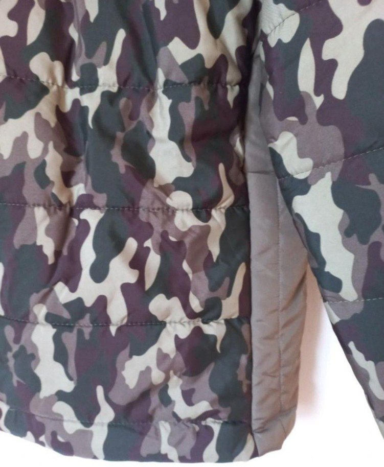 Kadın kürk Detaylı Kamuflaj Mont - Görsel 5