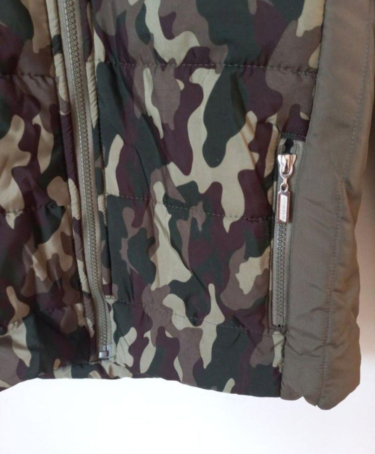 Kadın kürk Detaylı Kamuflaj Mont - Görsel 4