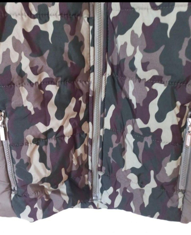 Kadın kürk Detaylı Kamuflaj Mont - Görsel 3