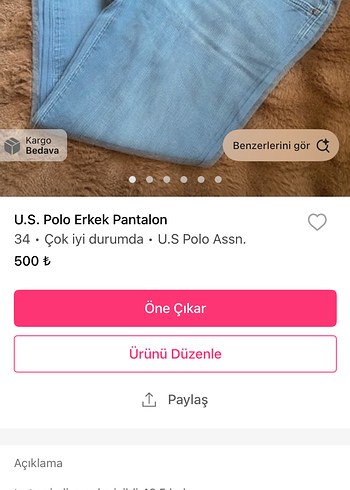33 Beden mavi Renk Pastel Mavi Midi Boy Kot Pantolon