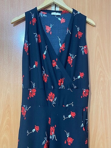 Zara Çiçek Desenli Uzun Tulum