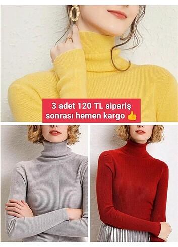 Kadın Boğazlı Kazak ? Standart bedendir ? tüm ürünler sıfır amba